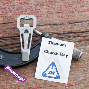 Zach Wood Church Key in Strikeplate Titanium CK1-T